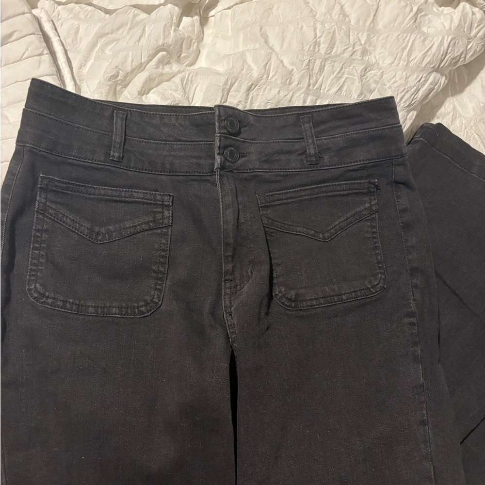 Women's Black High Wasted Flared Jeans